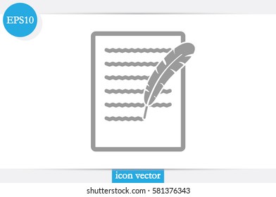 Feather Ink icon vector illustration 