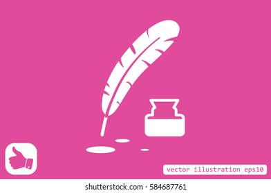Feather Ink icon vector illustration eps10.