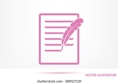 Feather Ink icon vector illustration.