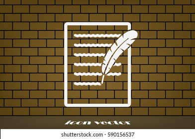 Feather Ink icon vector illustration.