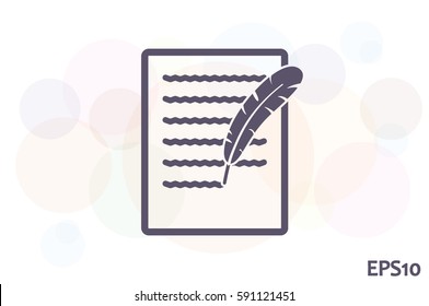 Feather Ink icon vector illustration.