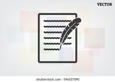 Feather Ink icon vector illustration.