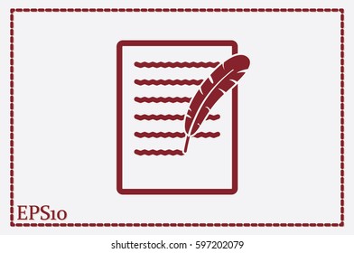 Feather Ink icon vector illustration.