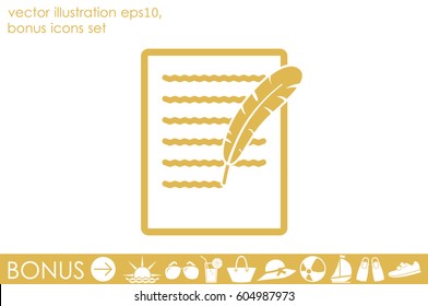 Feather Ink icon vector illustration.