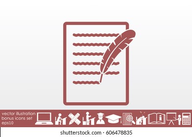 Feather Ink icon vector illustration.