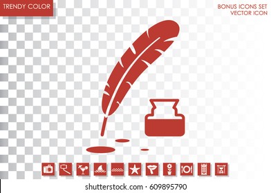 Feather Ink icon vector illustration eps10.