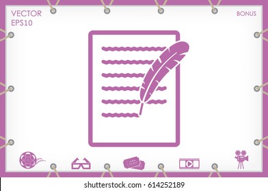 Feather Ink icon vector illustration.
