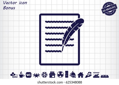Feather Ink icon vector illustration.