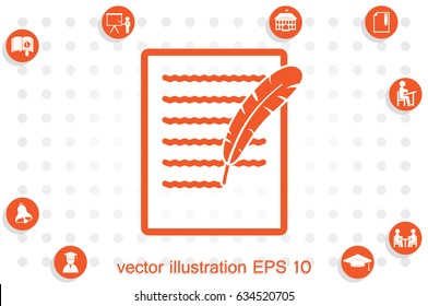 Feather Ink icon vector illustration.