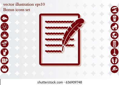 Feather Ink icon vector illustration.