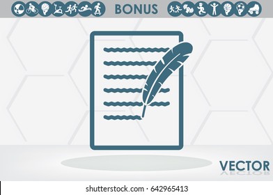 Feather Ink icon vector illustration.
