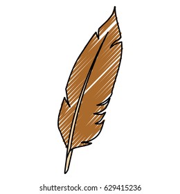 Feather ink isolated