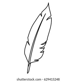 Feather ink isolated