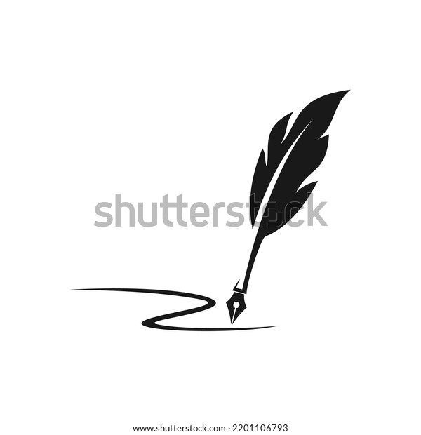 Feather Ink Pen Vector Stock Illustration Stock Vector (Royalty Free ...