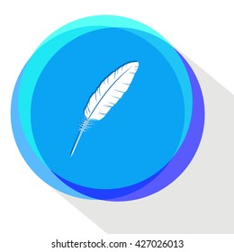 feather. Internet template. Vector icon.