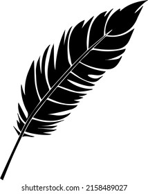 feather isolated black vector drawing silhouette hand drawing sketch bird single feather outline