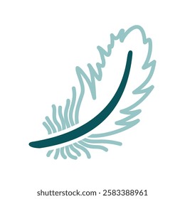 Feather isolated icon. Farm animal sign. Graph symbol for your web site design, logo, app, UI. Vector illustration