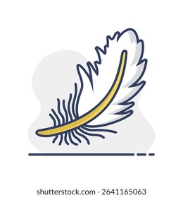 Feather isolated icon. Farm animal sign. Graph symbol for your web site design, logo, app, UI. Vector illustration