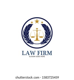 feather law firm  logo icon design template-vector