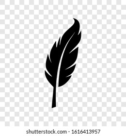 feather leaf vector icon logo element illustration isolated on transparent background