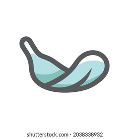 Feather light fluff Vector icon Cartoon illustration