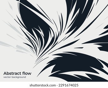 Feather like brush strokes flow abstract background for your projects