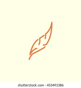 feather line icon