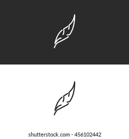 feather line icon