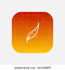 feather line icon