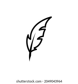 feather line icon design vector template