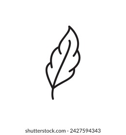 Feather Line Icon. Fluffy Bird Quill Linear Pictogram. Lightweight Plume Outline Symbol. Ink Pen for Write Calligraphy Symbol. Fluffy Light Weight. Editable Stroke. Isolated Vector Illustration.