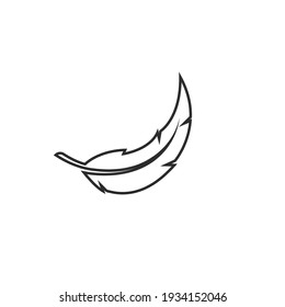 feather line  icon illustration vector template design