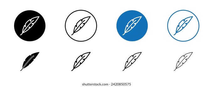 Feather Line Icon Set