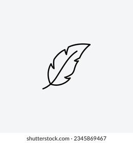 Feather line icon vector illustration