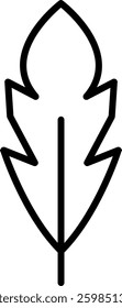 Feather Line Vector Icon Design