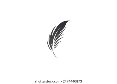 Feather logo. Beautiful minimalist design.