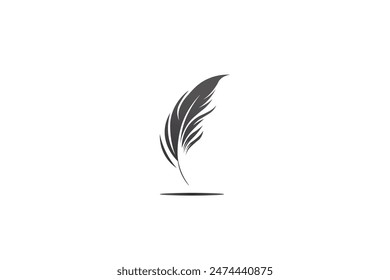 Feather logo. Beautiful minimalist design.