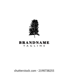 feather logo cartoon design template icon black modern isolated vector illustration