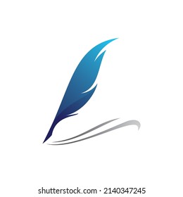 Konzepte des Federn-Logos Kreative Federn Logo-Design Vektorgrafik