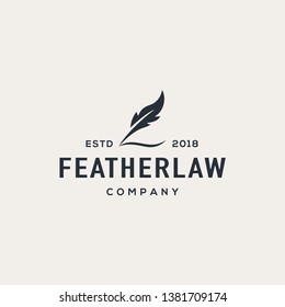 Feather logo design concept. Universal feather logo.