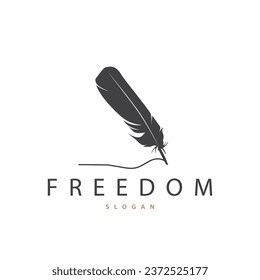Minimalistische Vektorvorlage für das Design von Fether-Logos