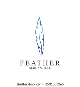Feather logo design with modern concept. Icon feather vector template