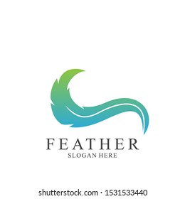 Feather logo design with modern concept. Icon feather vector template