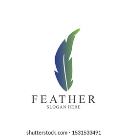 Feather logo design with modern concept. Icon feather vector template