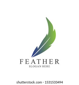 Feather logo design with modern concept. Icon feather vector template
