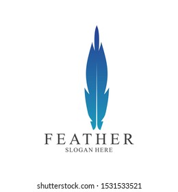 Feather logo design with modern concept. Icon feather vector template