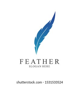 Feather logo design with modern concept. Icon feather vector template