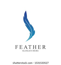 Feather logo design with modern concept. Icon feather vector template