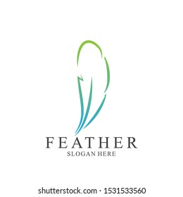 Feather logo design with modern concept. Icon feather vector template