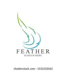 Feather logo design with modern concept. Icon feather vector template